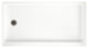 Swan 60x32x4 Solid Surface Shower Base, Left Drain, Tahiti White