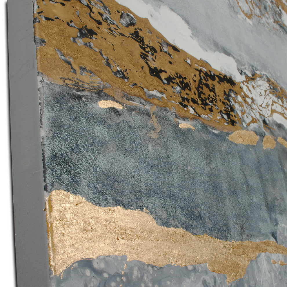 Shimmering Light Hand Painted Canvas, 55" X 2" X 75"