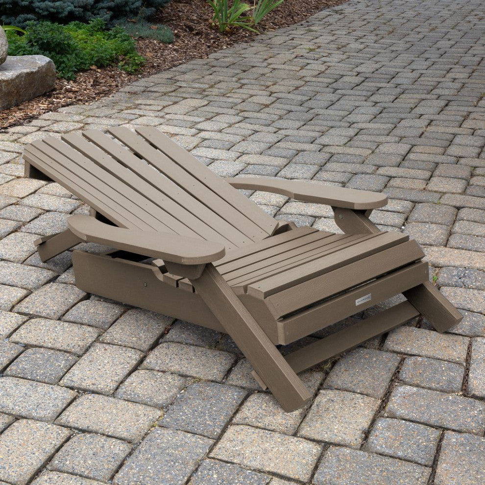 King Hamilton Folding and Reclining Adirondack Chair, Woodland Brown