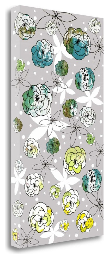 "Grey Floral" By Sarah Ogren, Giclee Print on Gallery Wrap Canvas, Ready to Hang