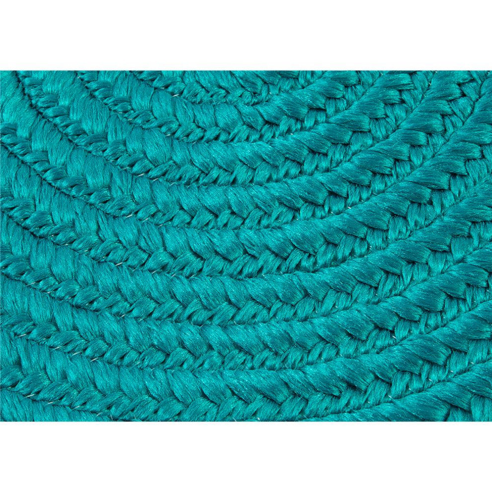 Colonial Mills Rug Reversible Flat-Braid, Oval Runner Aqua Runner, Oval