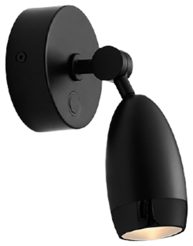 DAWN Wall Sconce, Black/Shiny Black