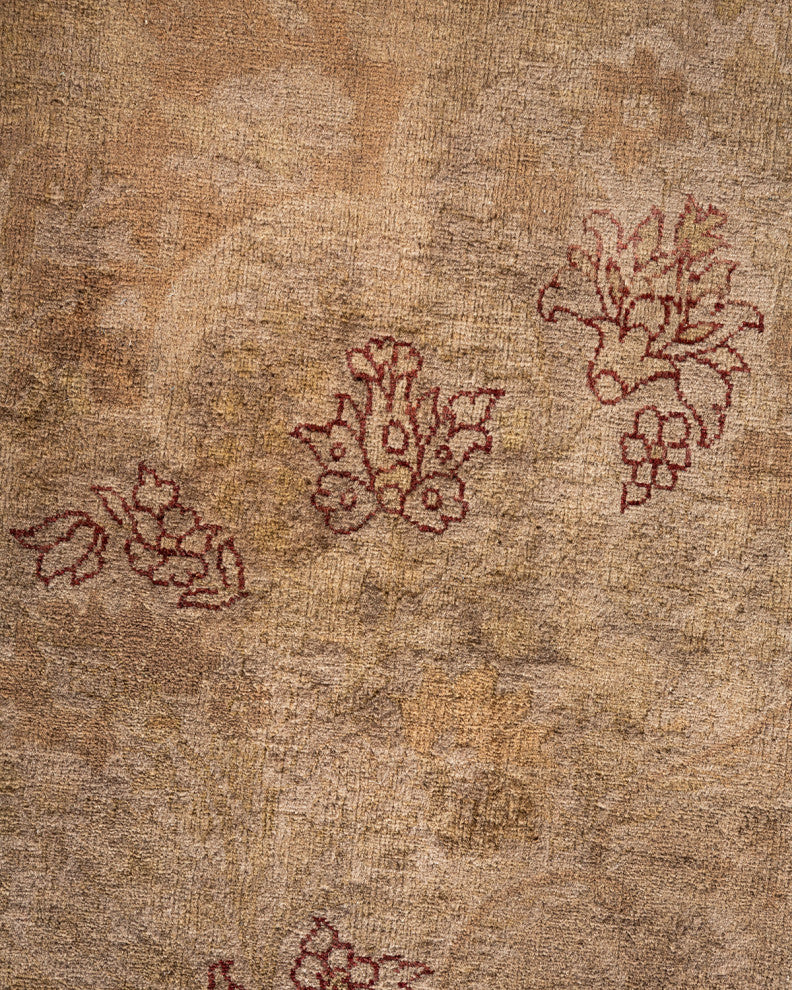 Fine Vibrance, One-of-a-Kind Hand-Knotted Area Rug Brown, 9' 1" x 12' 4"