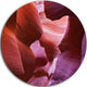 Play Of Light In Antelope Canyon, Landscape Photo Round Wall Art, 38"
