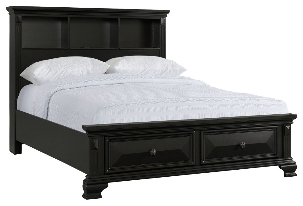 Picket House Montauk Twin Over Full Bunk Bed, Black, 5 Piece
