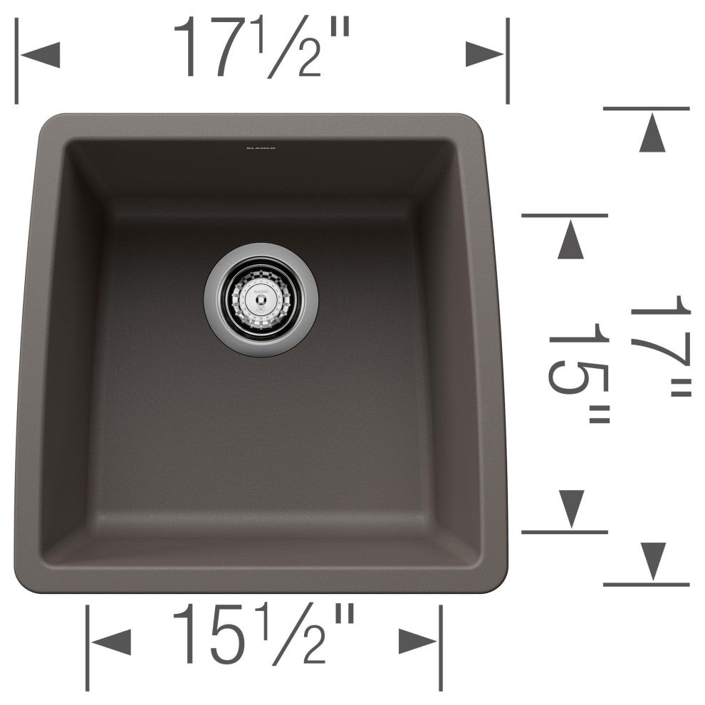 Blanco 440081 Performa 17-1/2" Undermount Single Basin SILGRANIT - Soft White