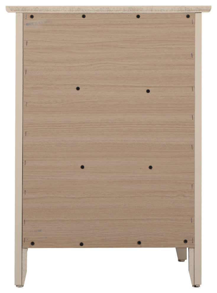 Drake 3-Drawer Nightstand, Beige