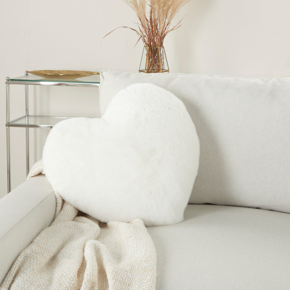 Mina Victory SN103 Throw Pillow, White, 18"X18"