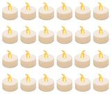 Battery Operated Amber Led Tea Lights, Set of 24