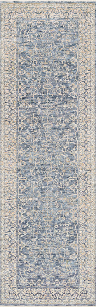 Dark Blue/Ivory Pandora Rug, 7'10"x7'10" Round