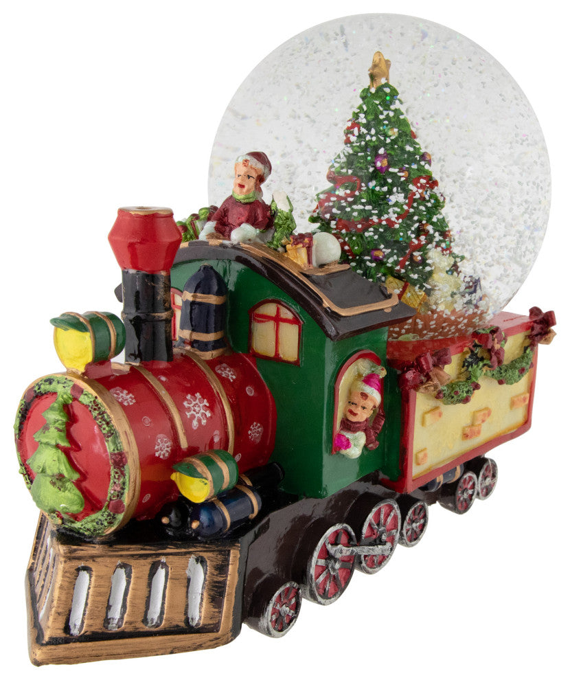 8" Children Christmas Train Musical Snow Globe