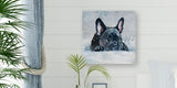 "Afraid Pug" Painting Print on Wrapped Canvas, 18"x18"