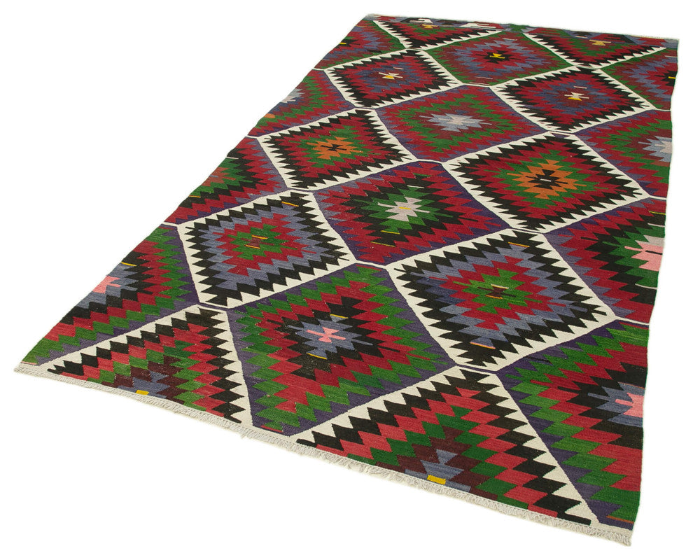 Rug N Carpet - Handwoven Oriental 4' 11'' x 9' 0'' Tribal Kilim Rug