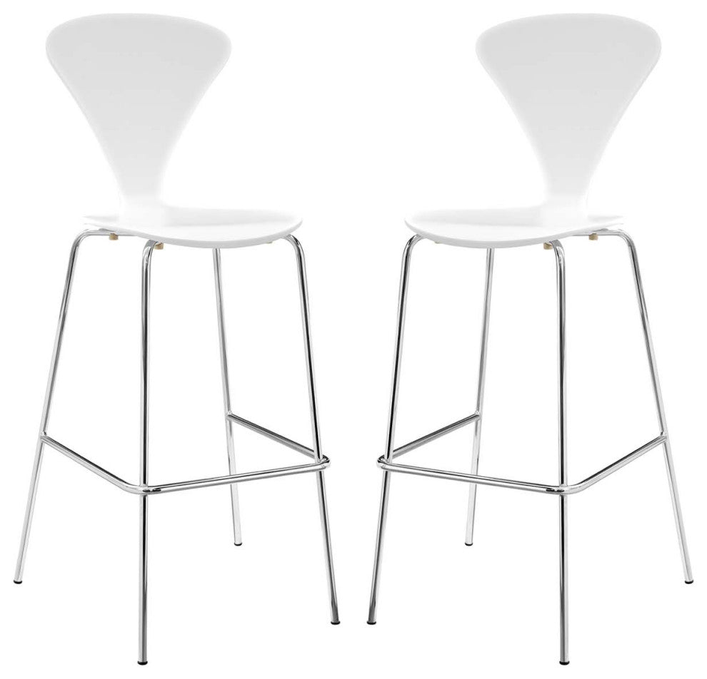 Passage Dining Bar Stool Set of 2 White