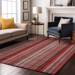 Premium Machine Washable Mayfield AMF543 Red 3' x 5' Rug
