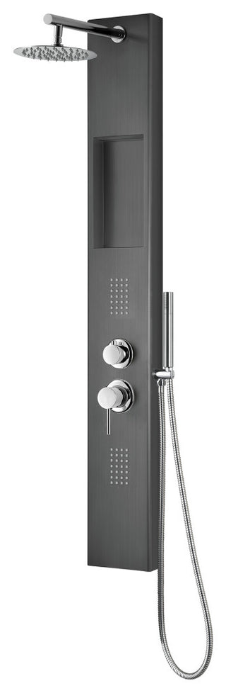 AquaNiche ShowerSpa Panel, 2.5 GPM, Gunmetal Black