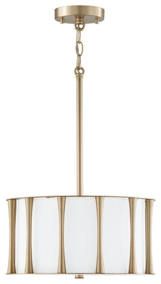 Capital Lighting 244631 Bodie 3 Light 15"W Semi-Flush Drum - Matte Brass