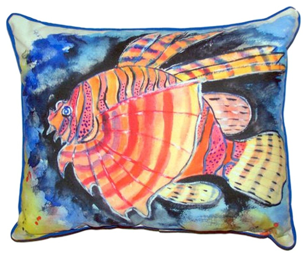 Betsy's Lion Fish Small Indoor/Outdoor Pillow 11x14 - Set of Two
