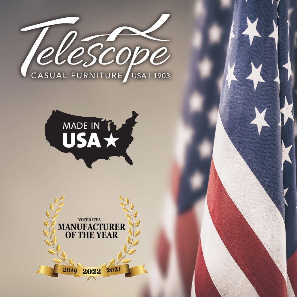 Belle Isle Sling Outdoor Dining Chair, Augustine Denim/Graphite