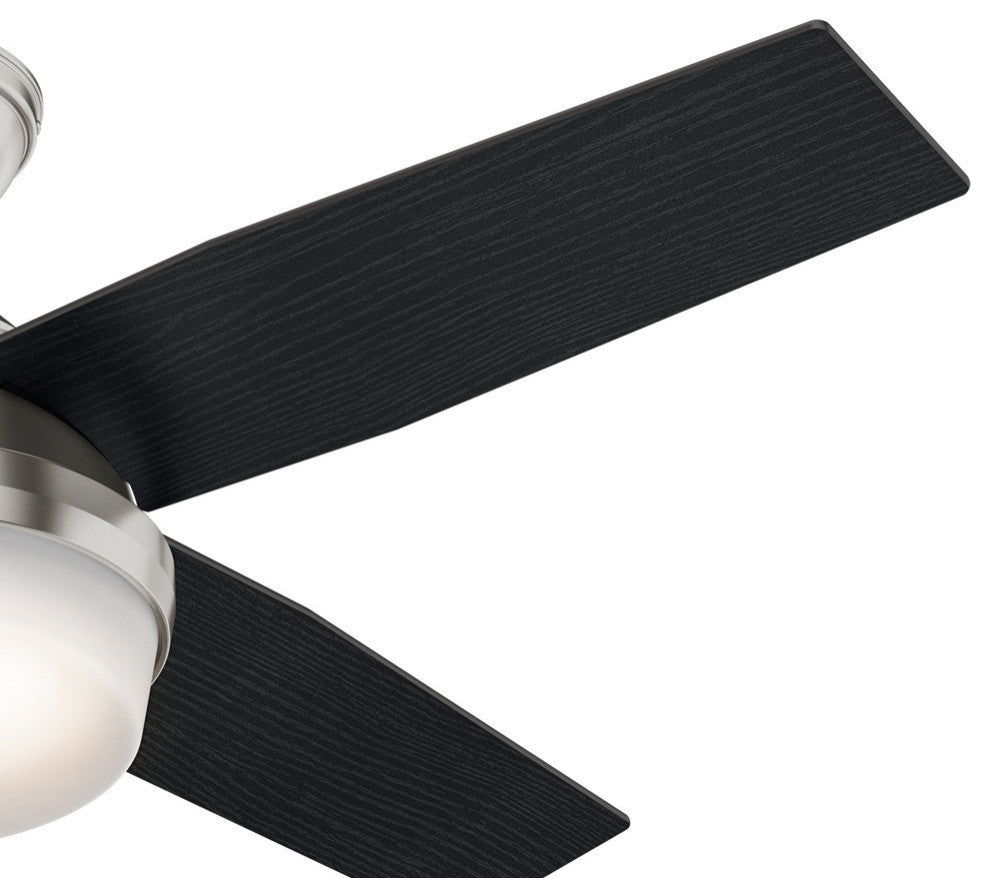 Hunter Fan Company 44" Dempsey Brushed Nickel Ceiling Fan With Light/Remote