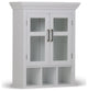 Avington Wood Double Door Wall Medicine Cabinet in Pure White