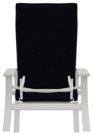 Belle Isle Cushion Outdoor Adjustable Back Chair, Indigo/Snow