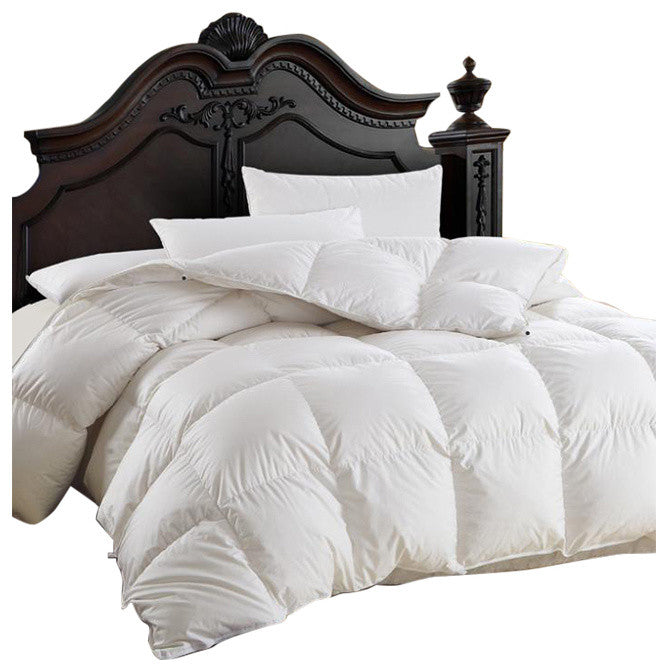 Luxurious Siberian Goose Down Comforter 600 Thread Count 750FP, Queen