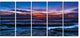 "Exotic Dark Blue Coquina Dawn" Beach Canvas Wall Art, 5 Panels, 60"x28"
