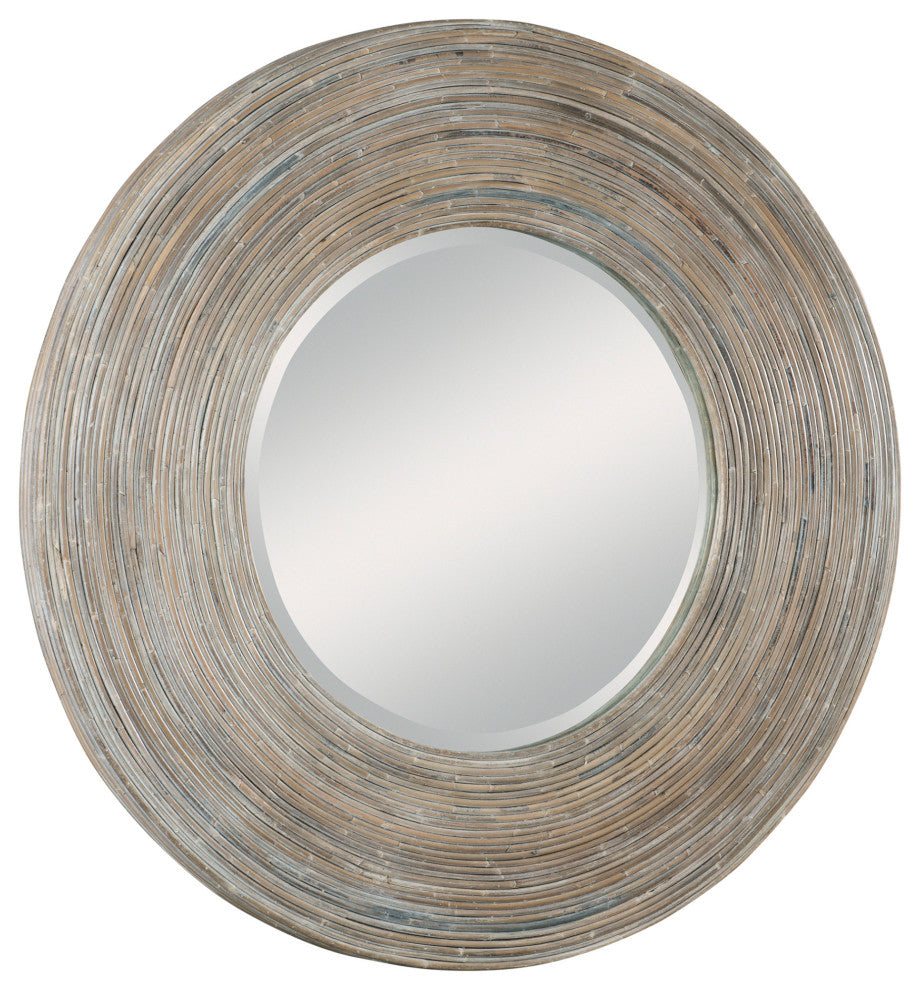 Uttermost 08173 Vortex 47" Diameter Circular Framed Bathroom - White Washed
