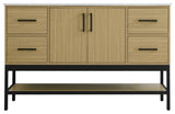 Home Living 54" Single Bathroom Vanity, Honey Brown