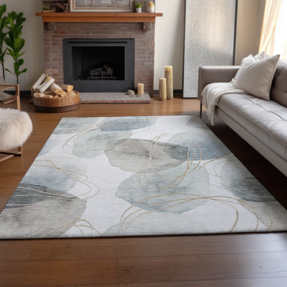 Premium Machine Washable Mayfield AMF544 Ivory 10' x 14' Rug