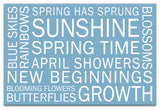 Blue Spring Sayings 30x20 Canvas Wall Art