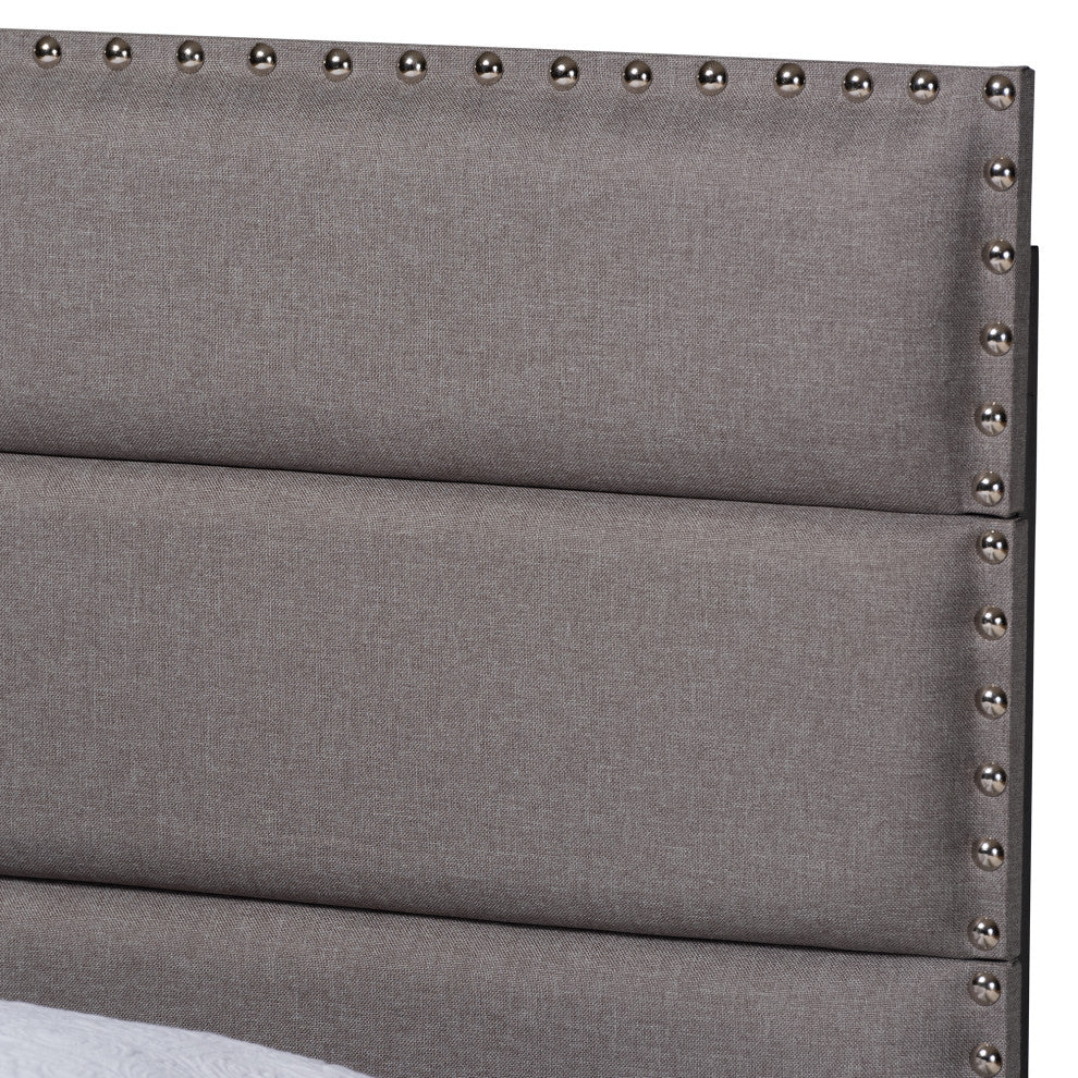 Hockley Gray Fabric Twin Size Bed