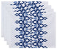 18"x14" Boho Chic, Geometric Print Placemat, Blue, Set of 4