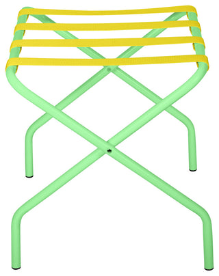 Pamaleta Luggage Stand, Yellow on Mint