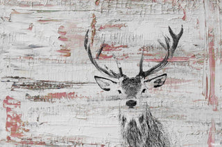 "Deer Glare" Painting Print on Wrapped Canvas, 60"x40"