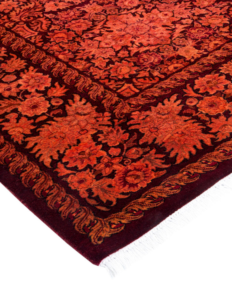 Fine Vibrance, One-of-a-Kind Hand-Knotted Area Rug Purple, 6' 2 x 9' 2