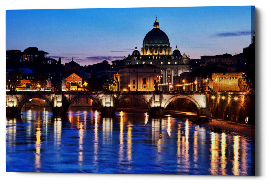 Epic Graffiti "The Basilica at Twilight" Giclee Canvas Wall Art, 40"x60"