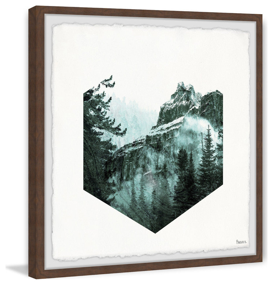 "Hexagon Forest" Framed Painting Print, 12"x12"