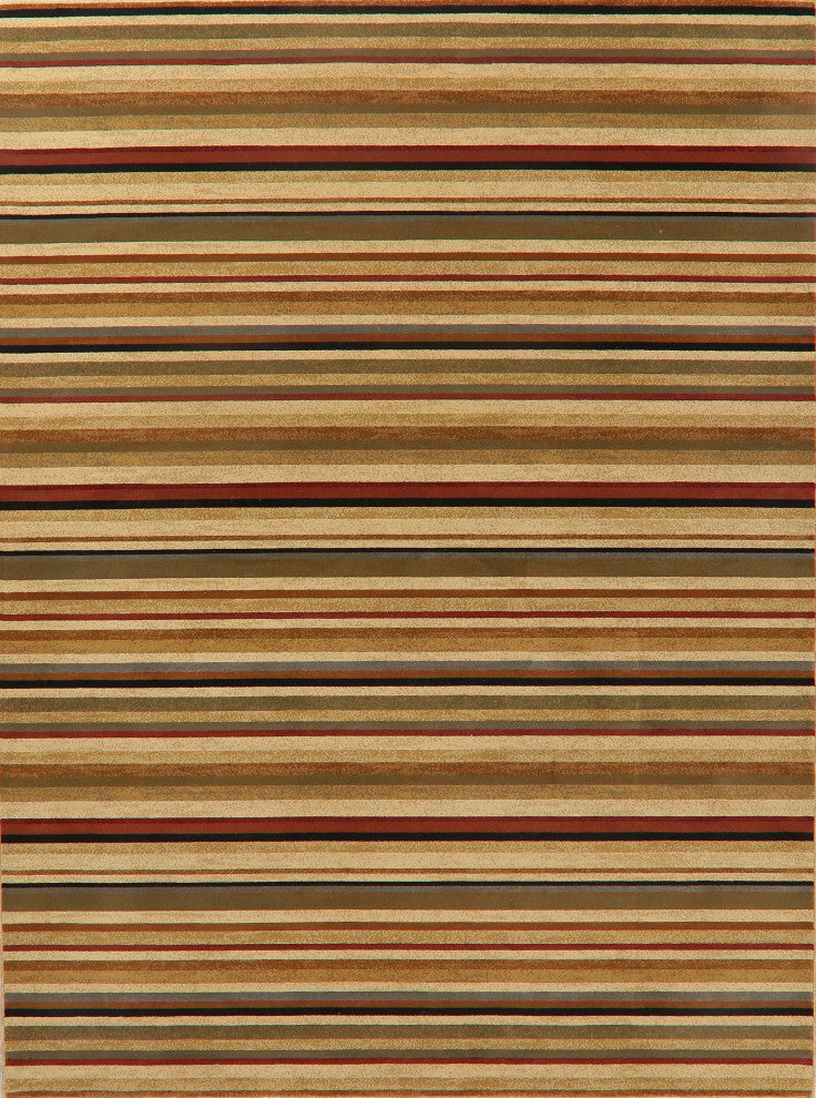 Modern Stripe Carpet Transitional Synthetic Pile Turkish Area Rug, 10'10"x7'10
