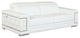 Rome Contemporary Genuine Italian Leather Sofa White