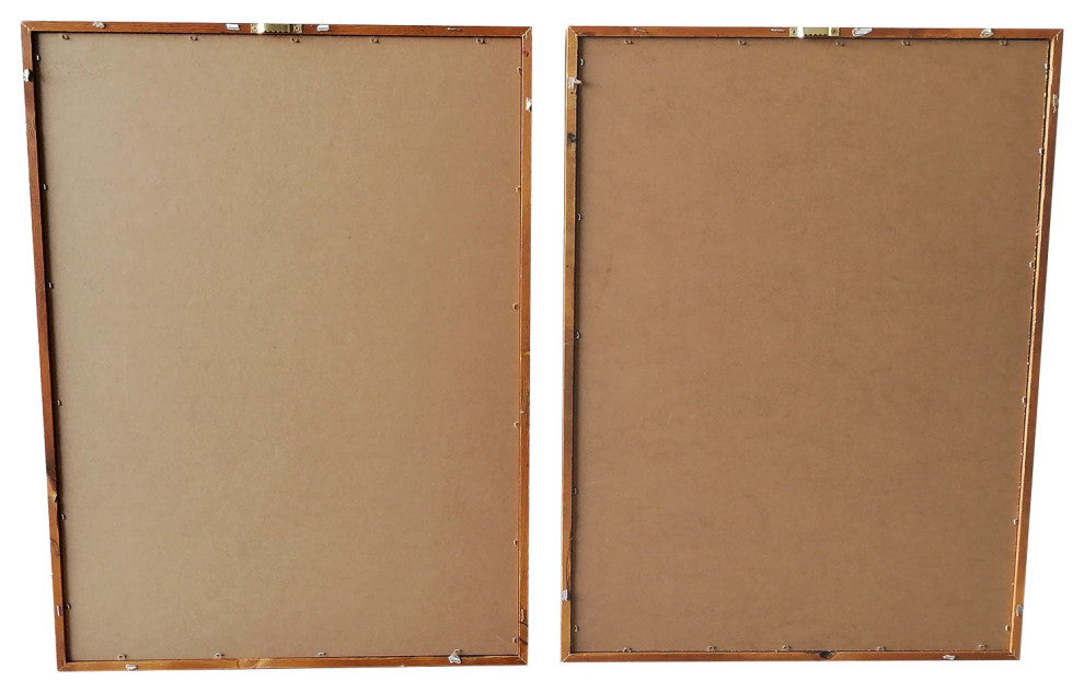 Set of Two Blush and White Abstract Circles Framed Canvas Wall Art