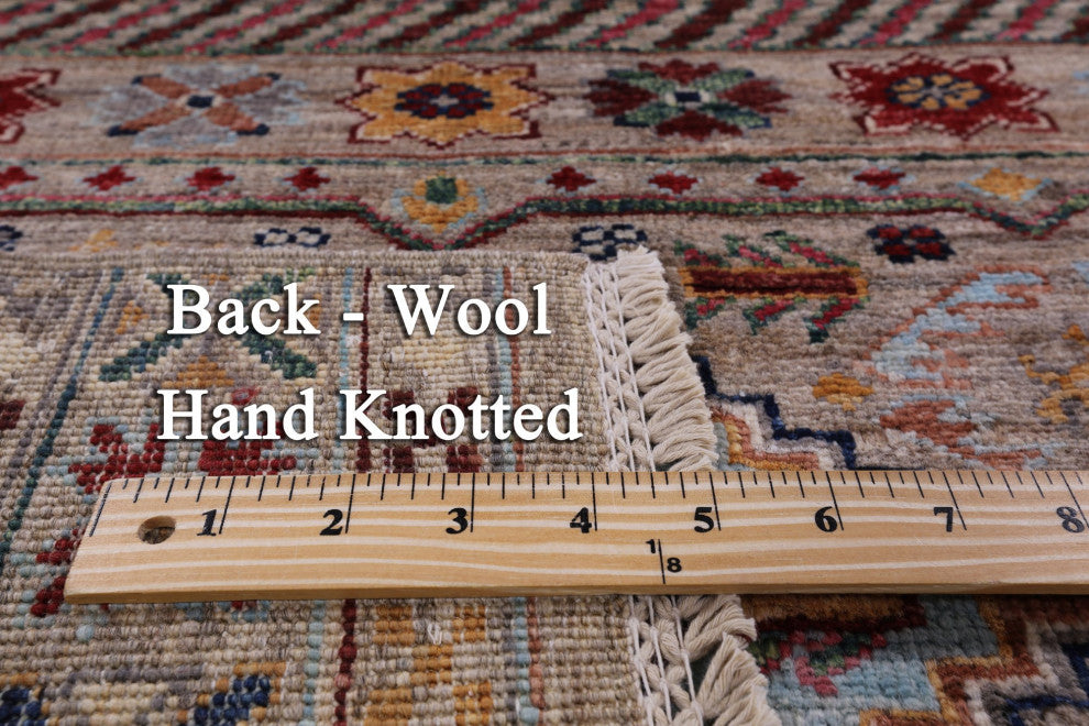 5' 2" X 6' 8" Super Kazak Khorjin Hand-Knotted Wool Rug Q8343