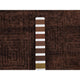 Bistre Brown, Hand Knotted, Wool and Silk, Roman Key Design, Rug, 4'x5'8"