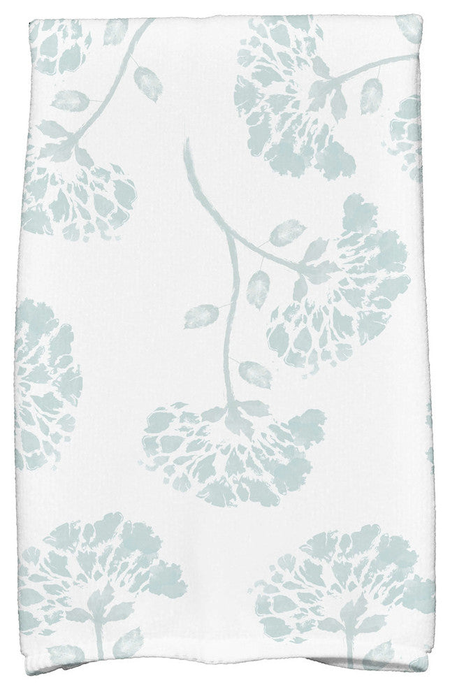18"x30" April Floral Print Kitchen Towel, Blue