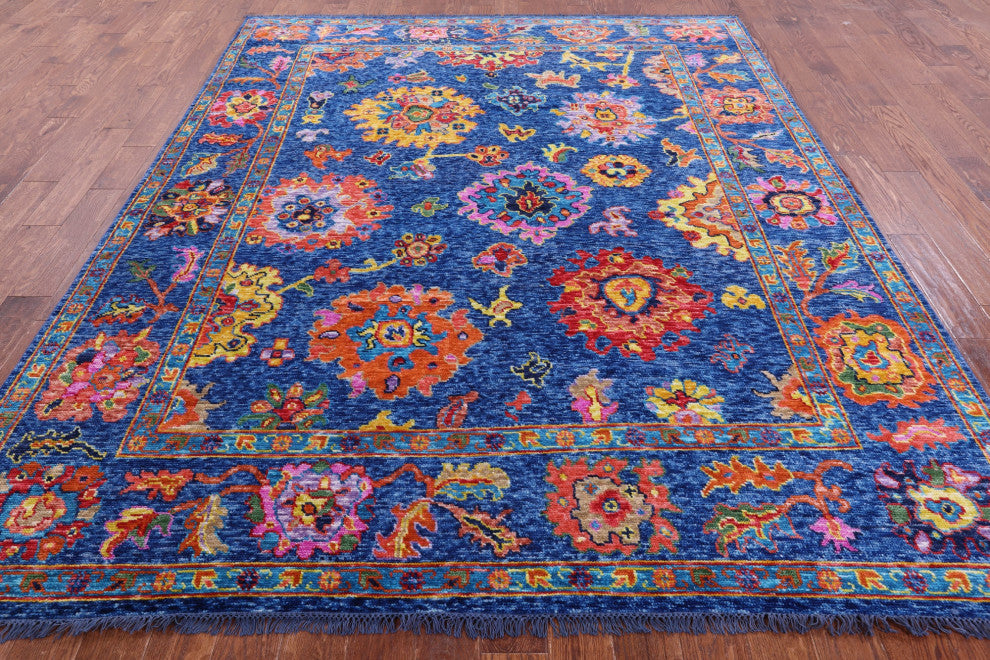 Turkish Oushak Hand-Knotted Wool Rug 8' 2" X 9' 11" - Q14846