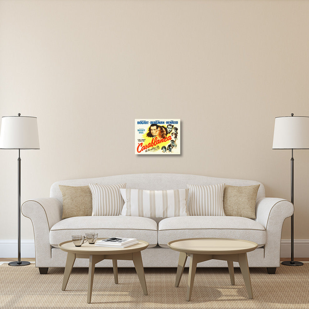 "Casablanca Poster" Stretched Canvas Giclee by Hollywood Photo Archive, 22x17"