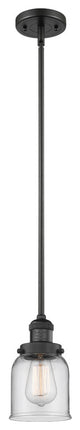 Small Bell 1-Light LED Pendant, Matte Black, Glass: Clear