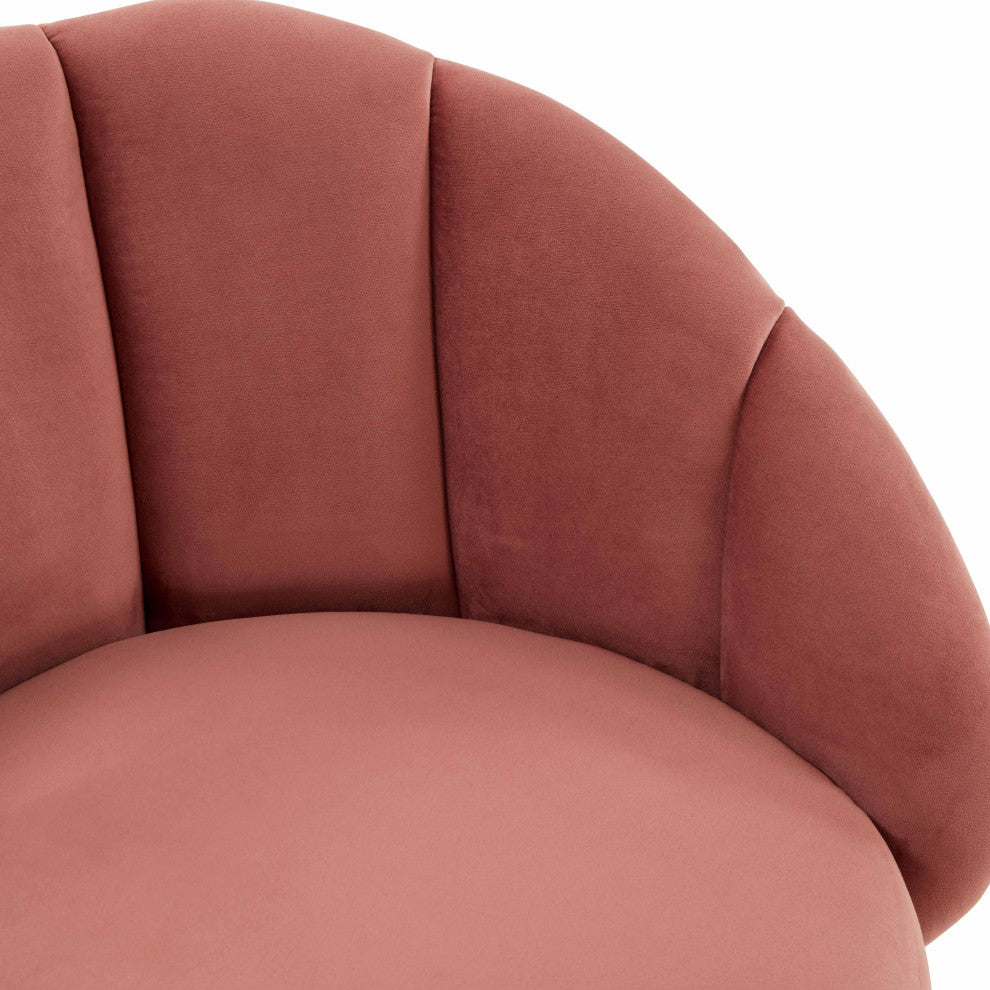Myla Salmon Swivel Counter Stool - Salmon