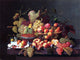 Severin Roesen Still Life With Pomegranates, Gallery Wrapped Canvas, 21"x28"